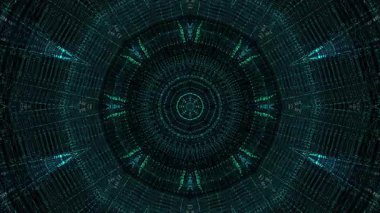 Mandala 3D Kaleydoskop Psikedelik Seyahat Geleneksel Tünel Şablonu