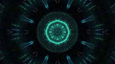 Mandala 3D Kaleydoskop Psikedelik Seyahat Geleneksel Tünel Şablonu