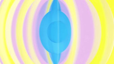 4K Kağıt Kesiği Radyal Daire Sözcüsü Dans Döngüsü Animasyon Arkaplanı. Soyut Çizgi Roman Radyasyon Çemberi