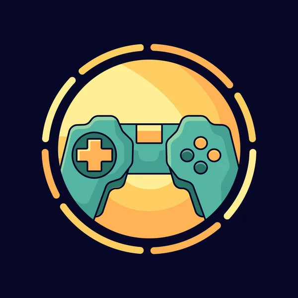 Game Logo Ontwerp Videogame Emblemen Ingesteld Joystick Gamer Logo — Stockvector