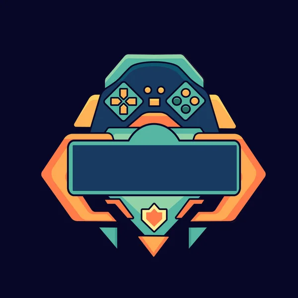 Game Logo Design Video Game Emblems Set Joystick Gamer Logo — Stock Vector