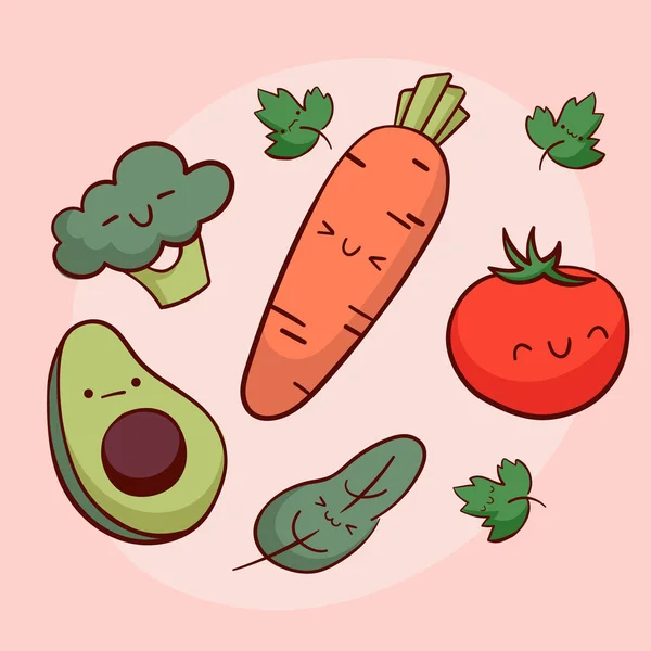 Dia Mundial Vegetariano Vegetais Saudáveis — Vetor de Stock