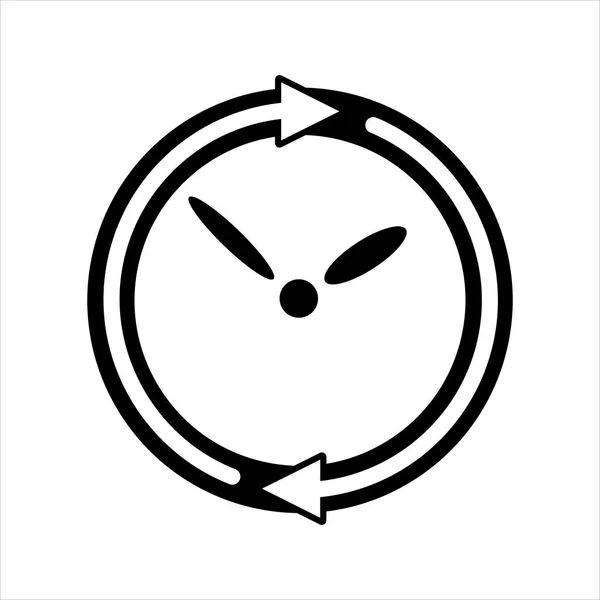 Relógio Ícone Temporizador Design Moderno Símbolo Clássico Redondo Ícone História — Vetor de Stock