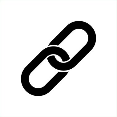 Zincir halka sembolü. Web, bilgisayar ve mobil uygulama için bağlantı simgesi vektörü. Tüm cihazlar için uygun, SEO, SMM, UX. Tek bir simgeye bağlan. Bağlantı kur.