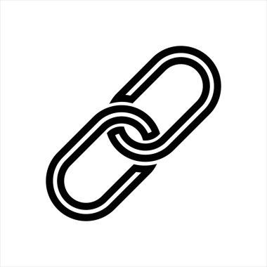 Zincir halka sembolü. Web, bilgisayar ve mobil uygulama için bağlantı simgesi vektörü. Tüm cihazlar için uygun, SEO, SMM, UX. Tek bir simgeye bağlan. Bağlantı kur.