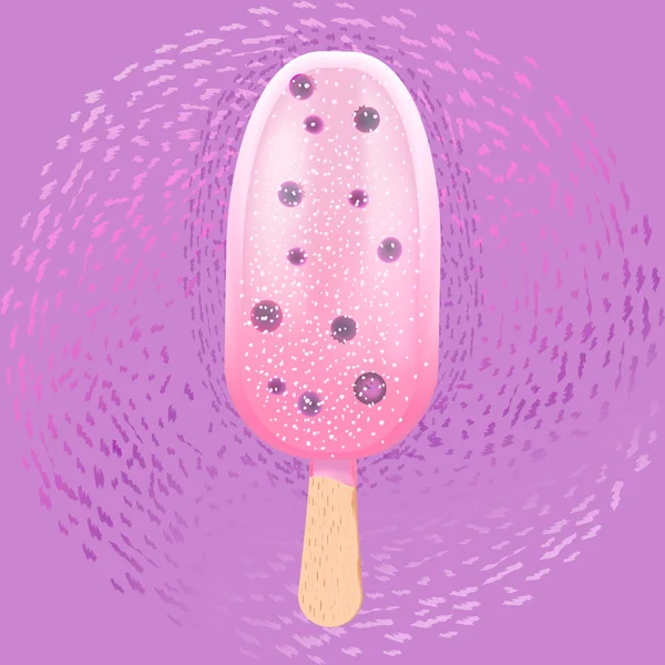 Γρανίτα Βατόμουρο Μούρα Ροζ Μωβ Φόντο Ροζ Παγωτό Φρούτων Ξύλινο — Διανυσματικό Αρχείο