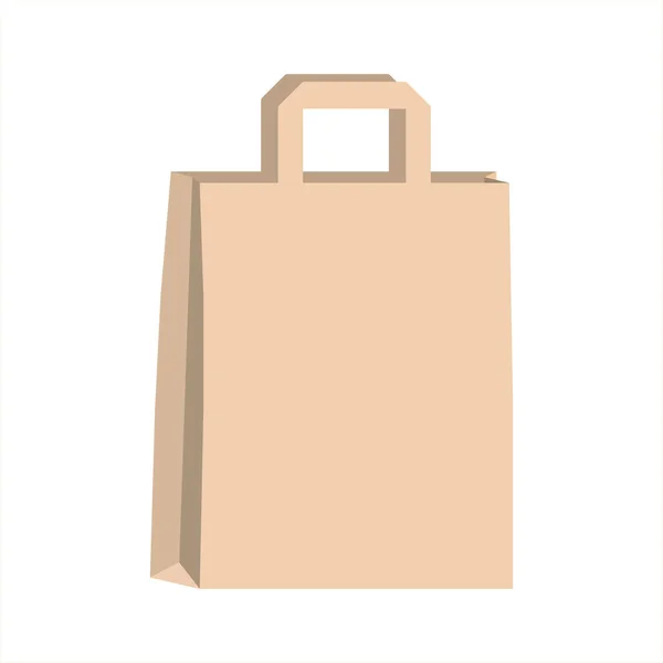Leere Einkaufstasche Shopping Öko Konzept Flaches Banner Für Das Konzept — Stockvektor
