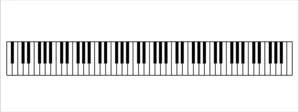 88 tuşlu piyano klavyesi, 7 tam oktav uzunluğunda vektör çizimi. Çalmak için bir müzik aletinin kolları. Poster, broşür, broşür veya davet şürü tasarla.
