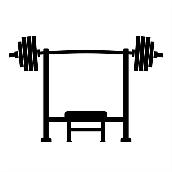 Barbell Rack Gym Fitness Club Rack Barbell Gym Concept Vector — Stock Vector