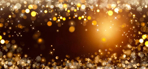 星付きの金色の輝きの背景 — ストック写真