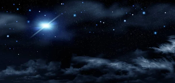 Gece Gökyüzünün Yıldızlı Güzel Arkaplanı — Stok fotoğraf