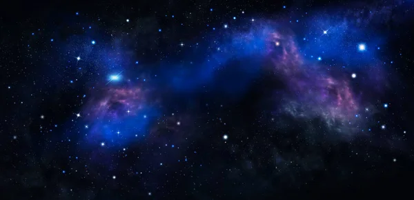 有恒星 星云和星系的宇宙 夜空背景 免版税图库图片