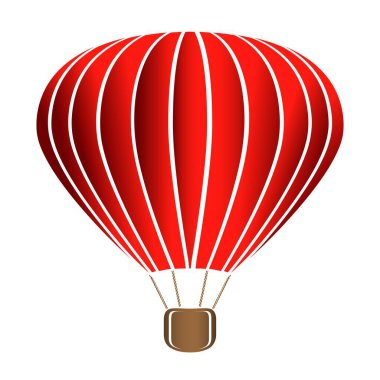 Hot air balloon editable isolated vector illustration.