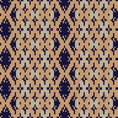 Örgü, moda tekstili ve grafikler için argyle Fair Island kusursuz desen tasarımı