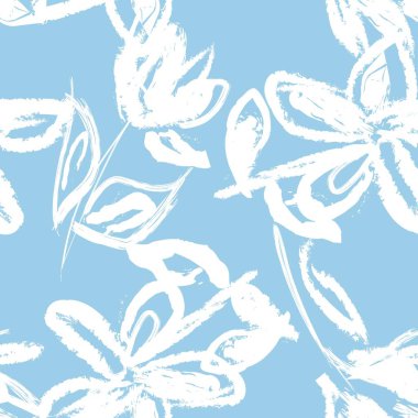 Moda tekstil, grafik, arka plan ve el sanatları için kusursuz desenli fırça darbeleri