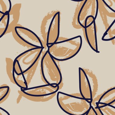 Moda tekstil, grafik, arka plan ve el sanatları için kusursuz desenli fırça darbeleri