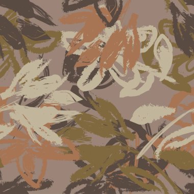 Moda tekstil, grafik, arka plan ve el sanatları için kusursuz desenli fırça darbeleri