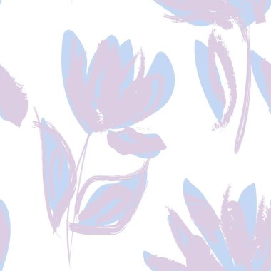 Moda tekstil, grafik, arka plan ve el sanatları için kusursuz desenli fırça darbeleri