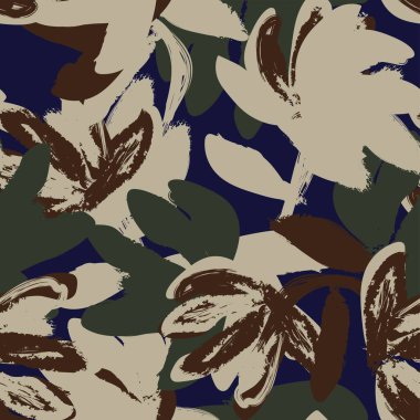 Moda tekstil, grafik, arka plan ve el sanatları için kusursuz desenli fırça darbeleri