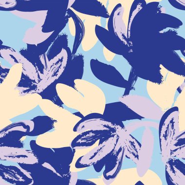 Moda tekstil, grafik, arka plan ve el sanatları için kusursuz desenli fırça darbeleri