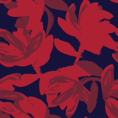 Moda tekstil, grafik, arka plan ve el sanatları için kusursuz desenli fırça darbeleri