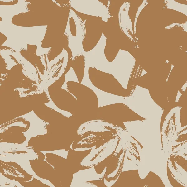Bloemen Penseelstreken Naadloos Patroon Ontwerp Voor Mode Textiel Graphics Achtergronden — Stockvector