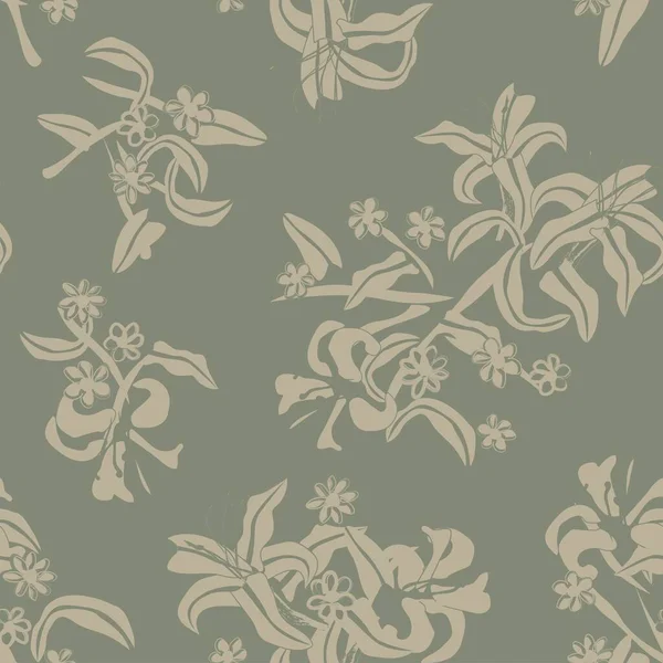 Tropické Květinové Bezešvé Vzor Pozadí Pro Módní Textil Grafiku Zázemí — Stockový vektor