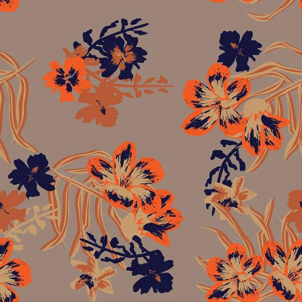 Восточные Цветочные Узоры Фон Модных Текстилей Графики Задней Поверхности Крафтов — стоковый вектор