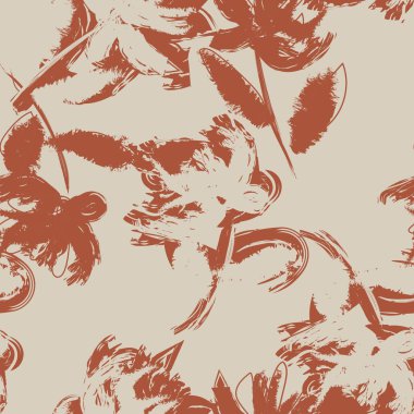 Moda tekstil, grafik, arka plan ve el sanatları için kusursuz desenli fırça darbeleri