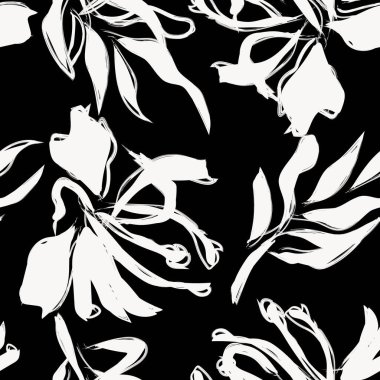 Moda tekstil, grafik, arka plan ve el sanatları için kusursuz desenli fırça darbeleri