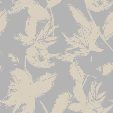 Moda tekstil, grafik, arka plan ve el sanatları için kusursuz desenli fırça darbeleri