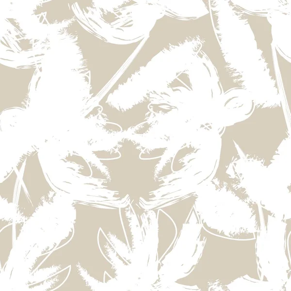 Květinové Tahy Štětcem Hladký Vzor Design Pro Módní Textil Grafiku — Stockový vektor