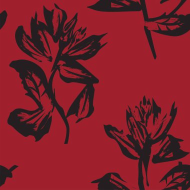 Moda tekstil, grafik, arka plan ve el sanatları için kusursuz desenli fırça darbeleri