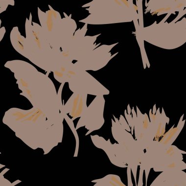 Moda tekstil, grafik, arka plan ve el sanatları için kusursuz desenli fırça darbeleri