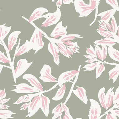 Moda tekstil, grafik, arka plan ve el sanatları için Doğulu çiçek desensiz arkaplan