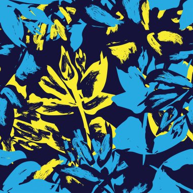 Moda tekstil, grafik, arka plan ve el sanatları için kusursuz desenli fırça darbeleri