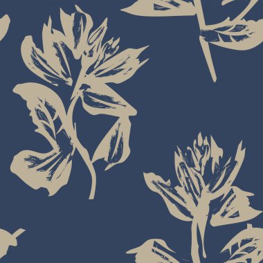 Moda tekstil, grafik, arka plan ve el sanatları için kusursuz desenli fırça darbeleri