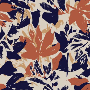 Moda tekstil, grafik, arka plan ve el sanatları için kusursuz desenli fırça darbeleri