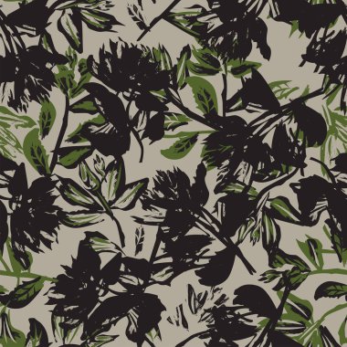 Moda tekstil, grafik, arka plan ve el sanatları için Doğulu çiçek desensiz arkaplan