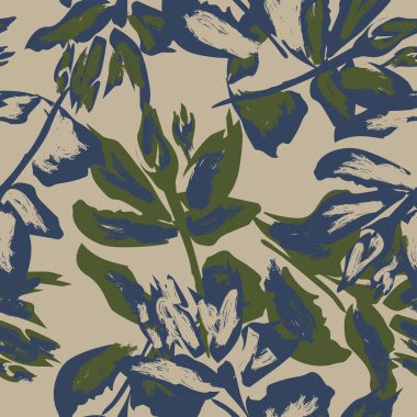 Moda tekstil, grafik, arka plan ve el sanatları için kusursuz desenli fırça darbeleri