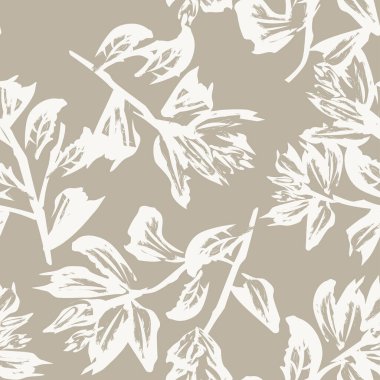 Moda tekstil, grafik, arka plan ve el sanatları için Doğulu çiçek desensiz arkaplan