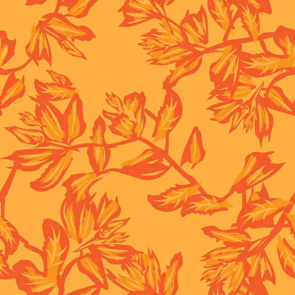 Orientalisk Blommig Sömlös Mönster Bakgrund För Mode Textilier Grafik Bakgrunder — Stock vektor