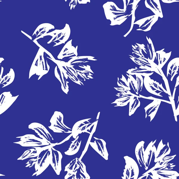 Fondo Patrón Sin Costura Floral Oriental Para Textiles Moda Gráficos — Vector de stock