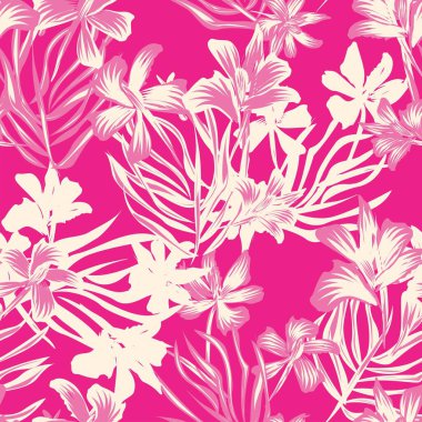 Moda tekstil, grafik, arka plan ve el sanatları için Doğulu çiçek desensiz arkaplan