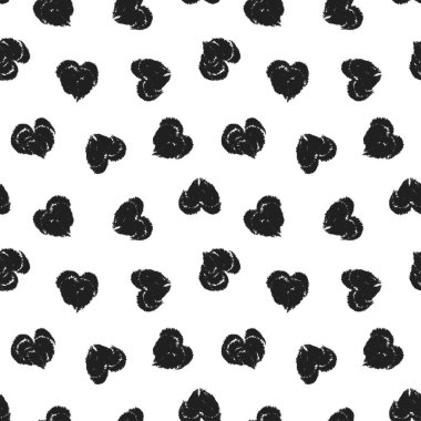 Moda tekstil, grafik ve el sanatları için kalp şekli kusursuz desen tasarımı