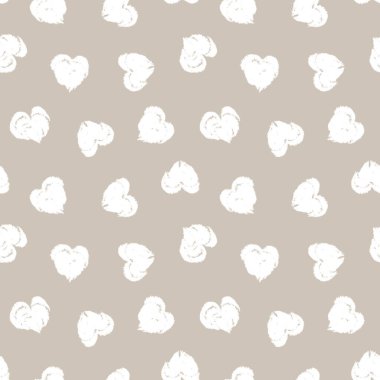 Moda tekstil, grafik ve el sanatları için kalp şekli kusursuz desen tasarımı