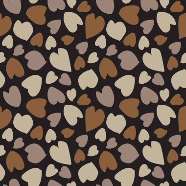 Moda tekstil, grafik ve el sanatları için kalp şekli kusursuz desen tasarımı