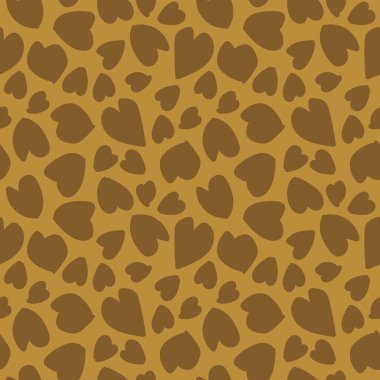 Moda tekstil, grafik ve el sanatları için kalp şekli kusursuz desen tasarımı