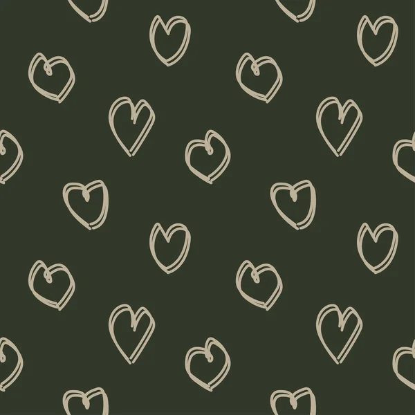 Diseño Patrones Sin Costuras Forma Corazón Para Textiles Gráficos Artesanías — Vector de stock