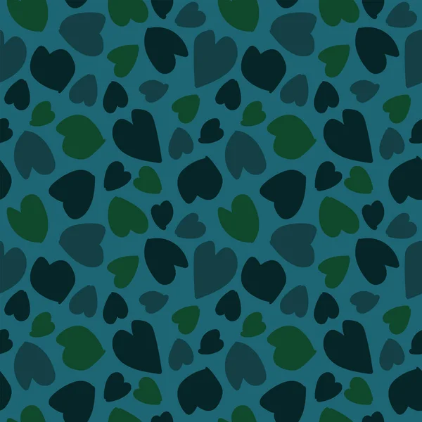 Diseño Patrones Sin Costuras Forma Corazón Para Textiles Gráficos Artesanías — Archivo Imágenes Vectoriales